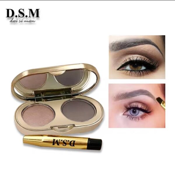 Bột kẻ lông mày DSM 2 màu chống nước,hiệu ứng kép,tạo hình tự nhiên 39g